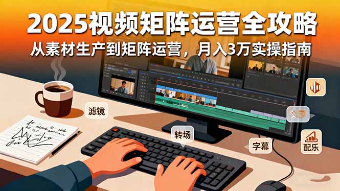 2025短视频矩阵运营全攻略：从素材生产到矩阵运营，月入3万实操指南-白马联创