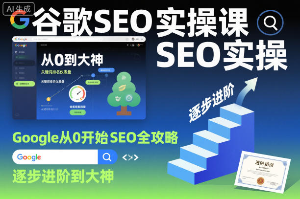 谷歌SEO实操课，Google从0开始SEO全攻略，逐步进阶到大神-白马联创