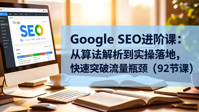 Google SEO进阶课：从算法解析到实操落地，快速突破流量瓶颈(92节课-白马联创