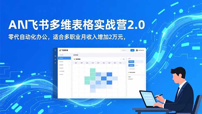 AI+飞书多维表格实战营2.0：零代码自动化办公，适合多职业月收入增加2万元-白马联创