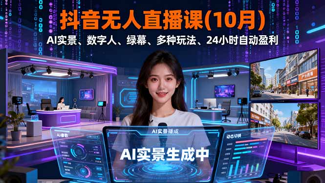 抖音无人直播课(10月-白马联创